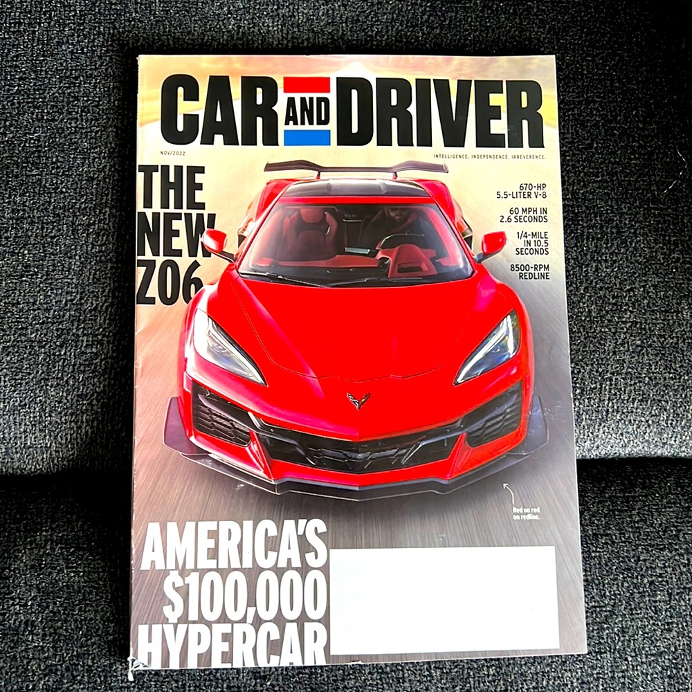 Car and driver, November 2022. New, ships today.